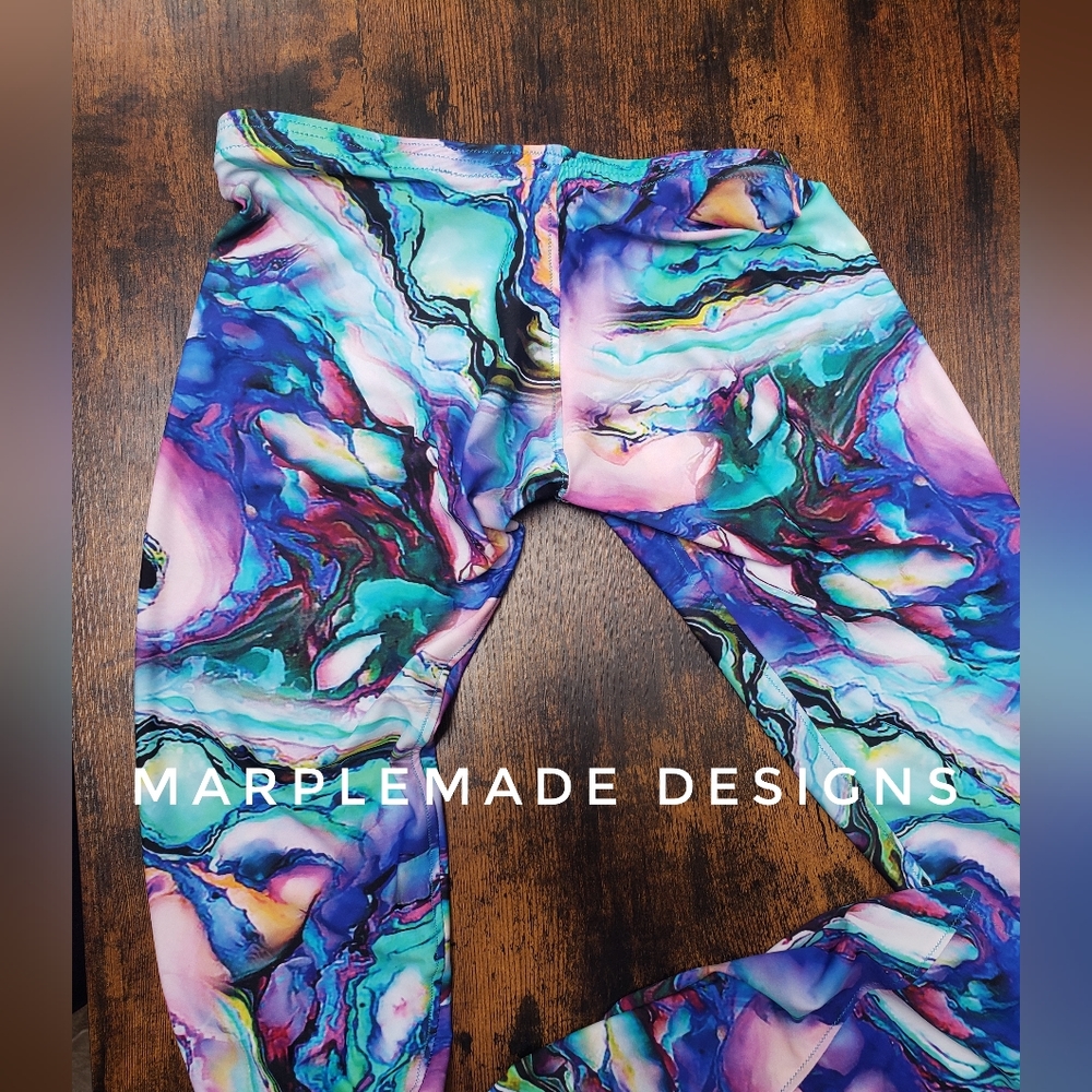 NWT* Xs/ X Long 24x35 flares💜 MarpleMade Designs  super soft yoga, low rise, - Picture 12 of 16